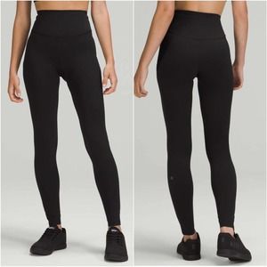 Lululemon Base Pace High-Rise Tight 28”Womens Size 12 Black W5DQFS Nulux